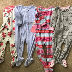 Lot of Carter’s Girl Fleece Pajamas